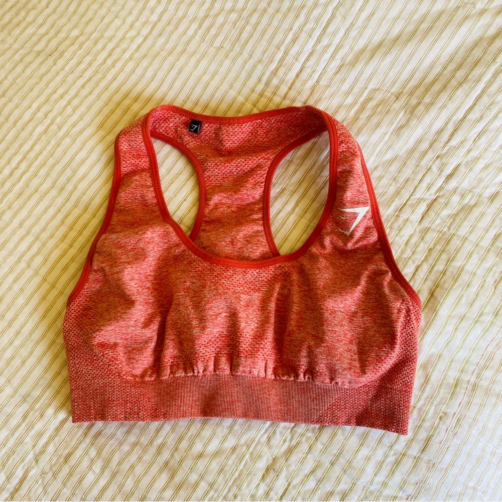 Gymshark Sports Bra | Coral | Athelisure